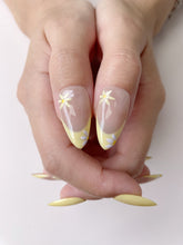 Load image into Gallery viewer, Hand-Painted Candy Hearts Almond Shaped Nails with Sticky Tabs &amp; Kit A098