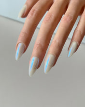 Load image into Gallery viewer, Hand-Painted Pure White Temptation Almond Shaped Nails with Sticky Tabs &amp; Kit A181