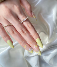 Load image into Gallery viewer, Hand-Painted Candy Hearts Almond Shaped Nails with Sticky Tabs &amp; Kit A098