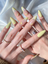 Load image into Gallery viewer, Hand-Painted Candy Hearts Almond Shaped Nails with Sticky Tabs &amp; Kit A098