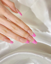 Load image into Gallery viewer, Hand-Painted Hologram Heart Coffin Press-On Nails with Sticky Tabs &amp; Kit A007