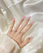 Load image into Gallery viewer, Hand-Painted Hologram Heart Coffin Press-On Nails with Sticky Tabs &amp; Kit A007