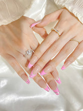 Load image into Gallery viewer, Hand-Painted Hologram Heart Coffin Press-On Nails with Sticky Tabs &amp; Kit A007