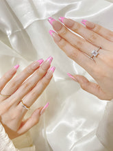 Load image into Gallery viewer, Hand-Painted Hologram Heart Coffin Press-On Nails with Sticky Tabs &amp; Kit A007