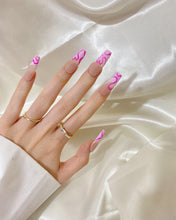 Load image into Gallery viewer, Hand-Painted Ballet Slipper Coffin Press-On Nails with Sticky Tabs &amp; Kit A089