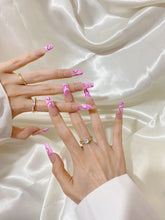 Load image into Gallery viewer, Hand-Painted Ballet Slipper Coffin Press-On Nails with Sticky Tabs &amp; Kit A089