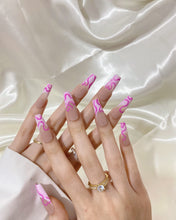 Load image into Gallery viewer, Hand-Painted Ballet Slipper Coffin Press-On Nails with Sticky Tabs &amp; Kit A089