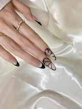 Load image into Gallery viewer, Hand-Painted Picasso’s Petals Almond Shaped Nails with Sticky Tabs &amp; Kit A013