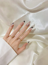 Load image into Gallery viewer, Hand-Painted Micro Hearts Almond Shaped Nails with Sticky Tabs &amp; Kit A039
