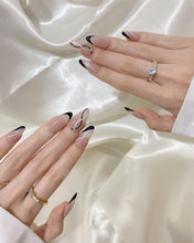 Load image into Gallery viewer, Hand-Painted Micro Hearts Almond Shaped Nails with Sticky Tabs &amp; Kit A039
