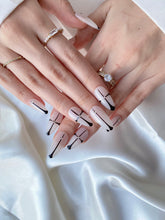 Load image into Gallery viewer, Hand-Painted Royal Glint Almond Shaped Nails with Sticky Tabs &amp; Kit A040