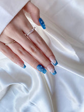 Load image into Gallery viewer, Hand-Painted Winter Snow Coffin Press-On Nails with Sticky Tabs &amp; Kit Y049