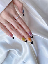 Load image into Gallery viewer, Hand-Painted Doodle Pop Almond Shaped Nails with Sticky Tabs &amp; Kit A004