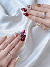 Load image into Gallery viewer, Hand-Painted Christmas Gift Almond Shaped Nails with Sticky Tabs &amp; Kit Y070