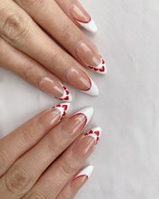 Load image into Gallery viewer, Hand-Painted Love Bubbles Almond Shaped Nails with Sticky Tabs &amp; Kit A112