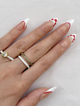 Load image into Gallery viewer, Hand-Painted Love Bubbles Almond Shaped Nails with Sticky Tabs &amp; Kit A112