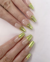 Load image into Gallery viewer, Hand-Painted Gold Moon Coffin Press-On Nails with Sticky Tabs &amp; Kit A137