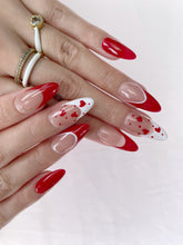 Load image into Gallery viewer, Hand-Painted Floating Pulsen Almond Shaped Nails with Sticky Tabs &amp; Kit A115
