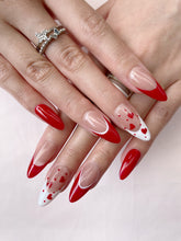 Load image into Gallery viewer, Hand-Painted Floating Pulsen Almond Shaped Nails with Sticky Tabs &amp; Kit A115
