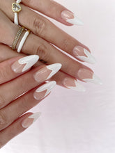 Load image into Gallery viewer, Hand-Painted Jade Serenity Almond Shaped Nails with Sticky Tabs &amp; Kit A131