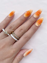 Load image into Gallery viewer, Hand-Painted Sunset Candy Almond Shaped Nails with Sticky Tabs &amp; Kit Y027
