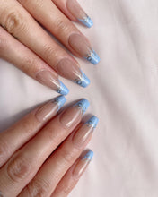 Load image into Gallery viewer, Hand-Painted Picasso’s Blue Coffin Press-On Nails with Sticky Tabs &amp; Kit A079