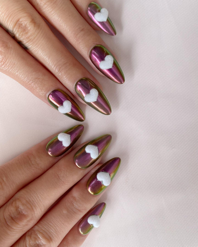 Hand-Painted Dipped in Gold Almond Shaped Nails with Sticky Tabs & Kit Y102