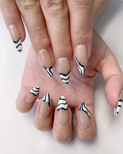 Load image into Gallery viewer, Hand-Painted Nebula Tip Almond Shaped Nails with Sticky Tabs &amp; Kit A082