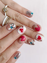 Load image into Gallery viewer, Hand-Painted Frida’s Garden Short Square Nails with Sticky Tabs &amp; Kit F007