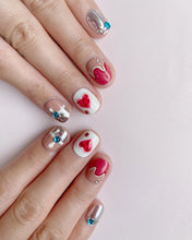 Load image into Gallery viewer, Hand-Painted Frida’s Garden Short Square Nails with Sticky Tabs &amp; Kit F007