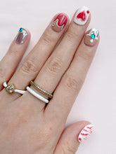 Load image into Gallery viewer, Hand-Painted Frida’s Garden Short Square Nails with Sticky Tabs &amp; Kit F007