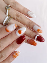 Load image into Gallery viewer, Hand-Painted Paws &amp; Hearts Short Oval Nails with Sticky Tabs &amp; Kit F009