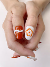 Load image into Gallery viewer, Hand-Painted Paws &amp; Hearts Short Oval Nails with Sticky Tabs &amp; Kit F009