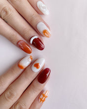 Load image into Gallery viewer, Hand-Painted Paws &amp; Hearts Short Oval Nails with Sticky Tabs &amp; Kit F009